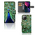 iPhone 13 Mini Telefoonhoesje met Pasjes Pauw