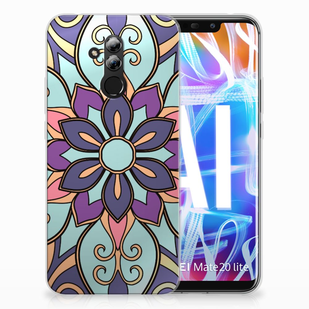 Huawei Mate 20 Lite TPU Case Purple Flower