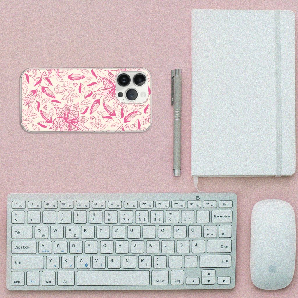 iPhone 13 Pro Max TPU Case Pink Flowers B2C Telecom
