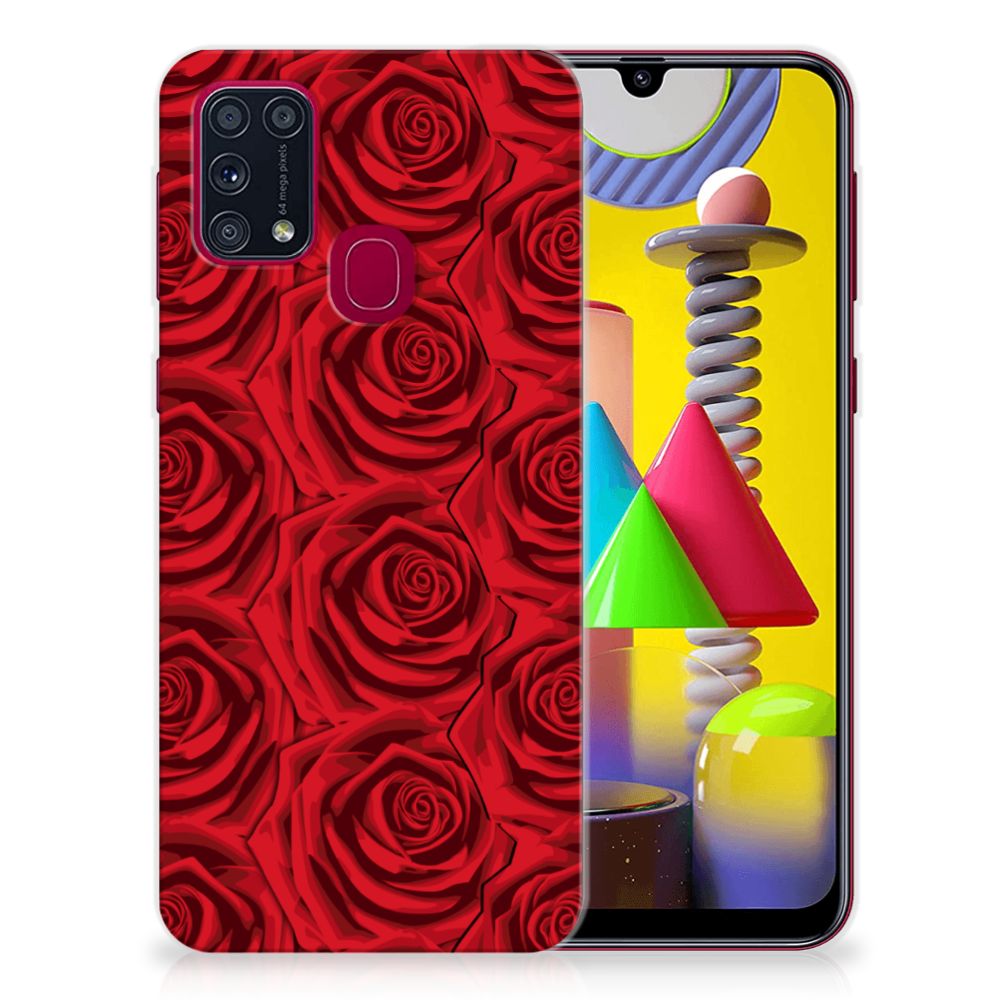Samsung Galaxy M31 TPU Case Red Roses B2C Telecom