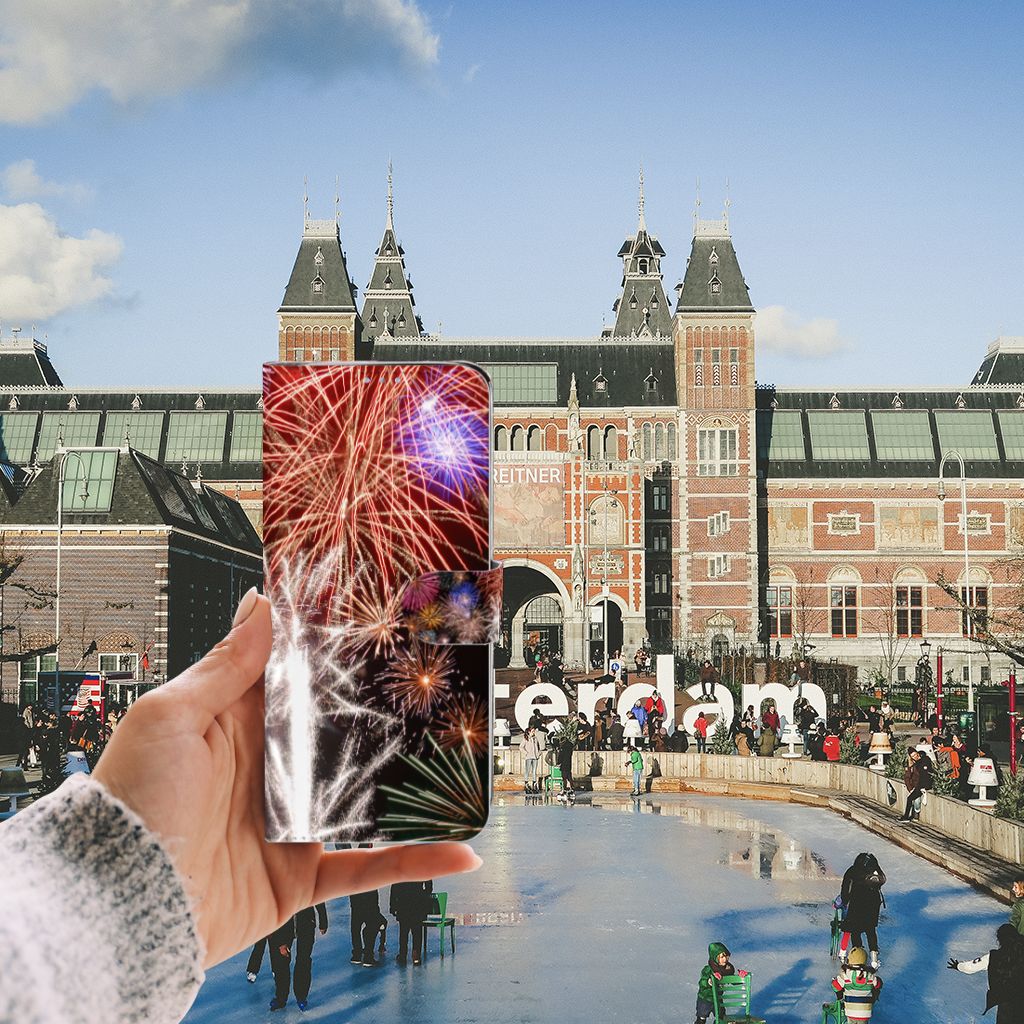 Samsung Galaxy S20 Ultra Wallet Case met Pasjes Vuurwerk