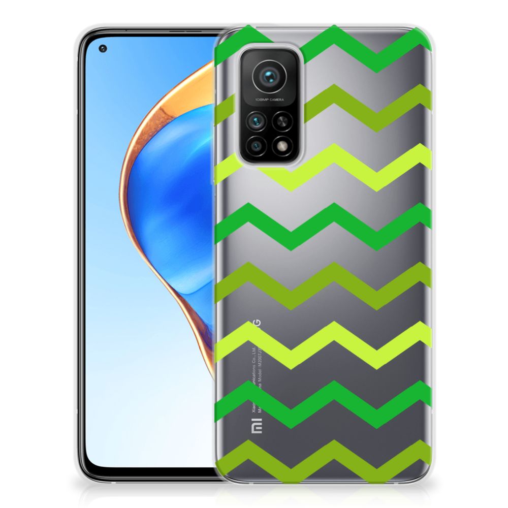 Xiaomi Mi 10T | 10T Pro TPU bumper Zigzag Groen