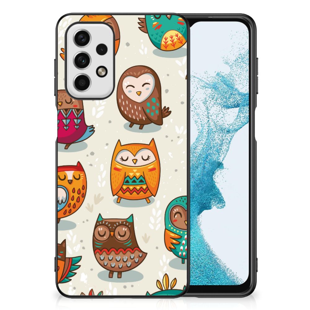 Samsung Galaxy A23 Dierenprint Telefoonhoesje Vrolijke Uilen B2C Telecom