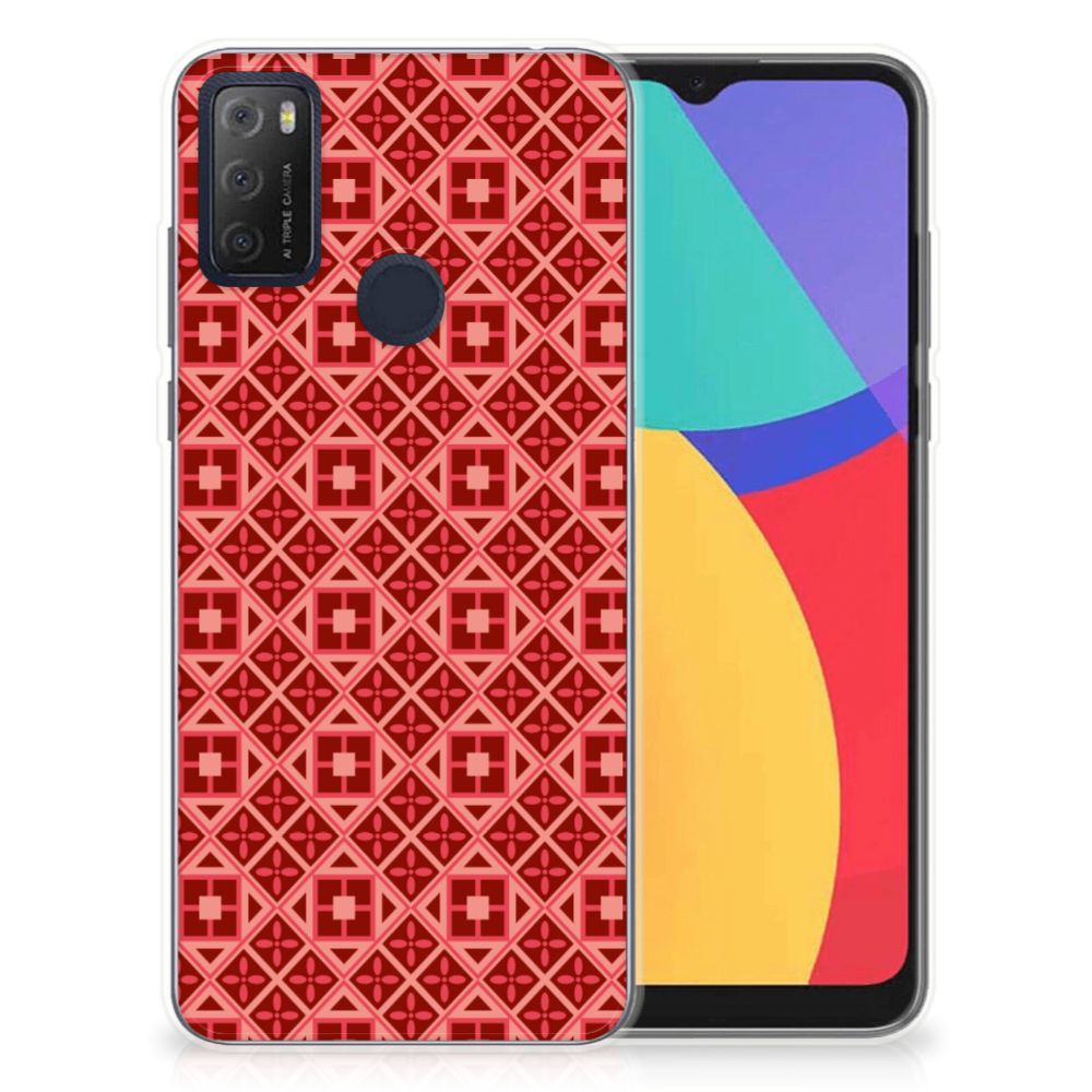 Alcatel 1S (2021) TPU bumper Batik Rood