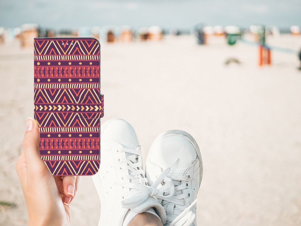 OPPO A74 4G Telefoon Hoesje Aztec Paars