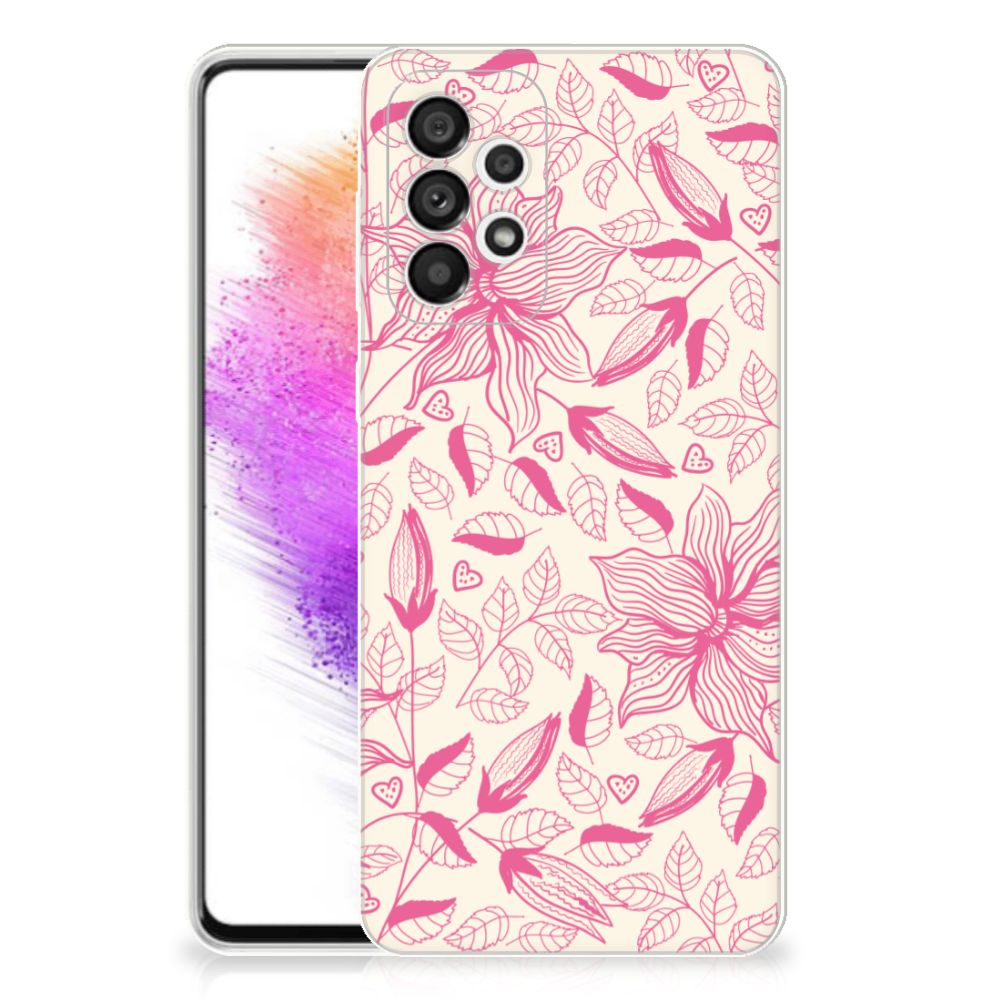 Samsung Galaxy A73 5G TPU Case Pink Flowers B2C Telecom