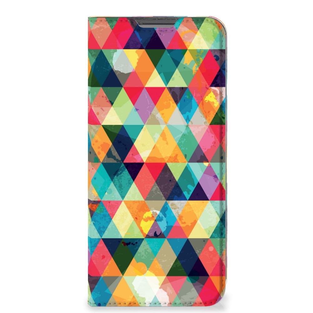 OPPO A96 | A76 Hoesje met Magneet Geruit - B2C Telecom