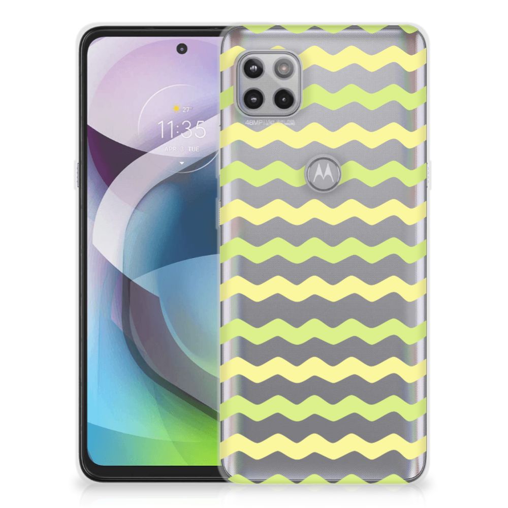 Motorola Moto G 5G TPU bumper Waves Yellow