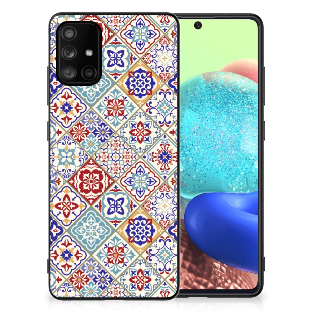 Samsung Galaxy A71 Marmeren Print Telefoonhoesje Tiles Color