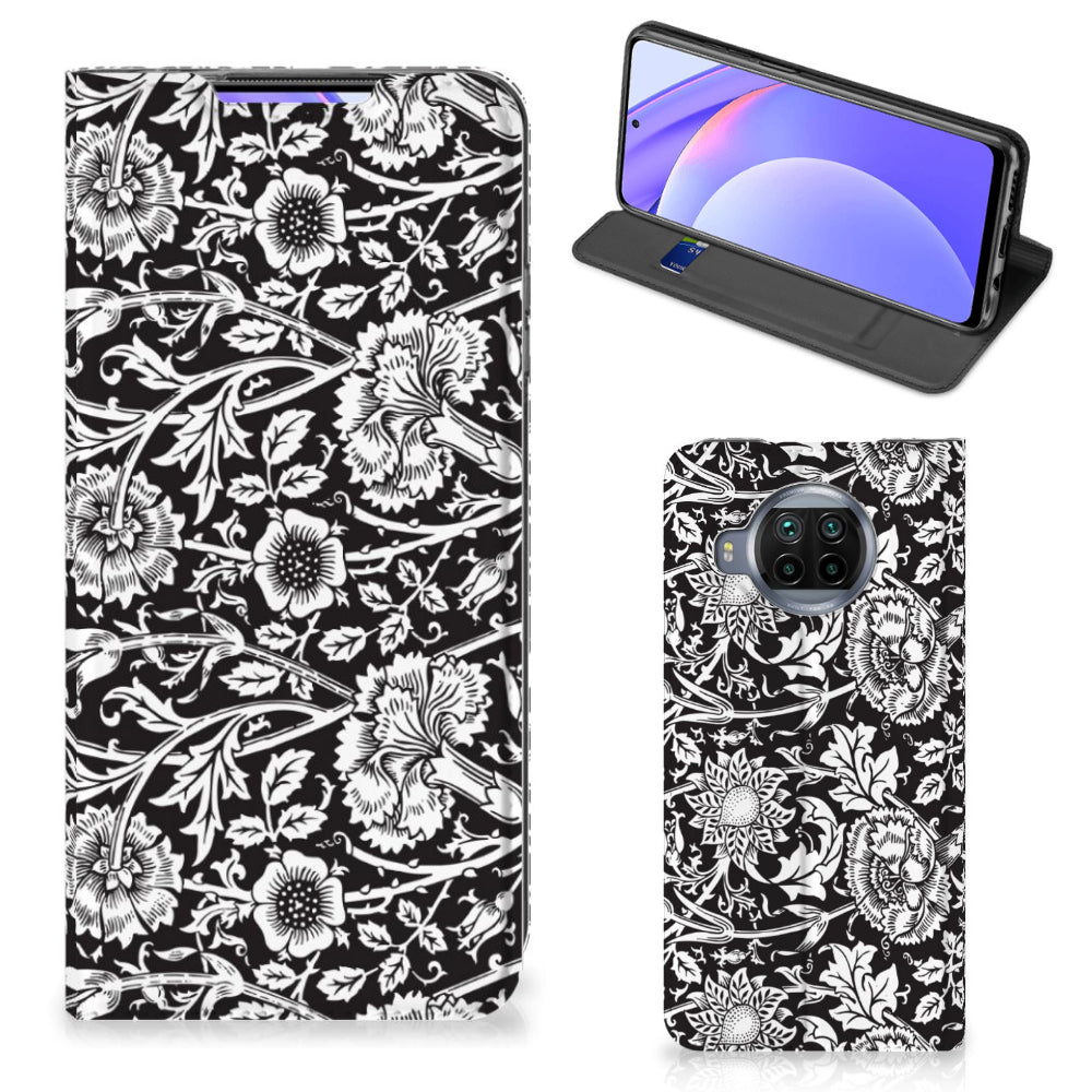 Xiaomi Mi 10T Lite Smart Cover Black Flowers