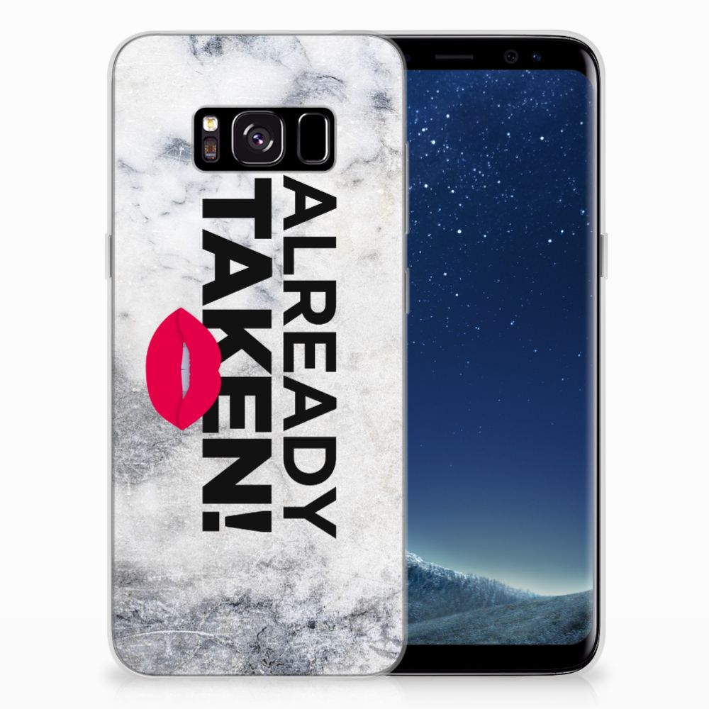 Samsung Galaxy S8 Siliconen hoesje met naam Already Taken White