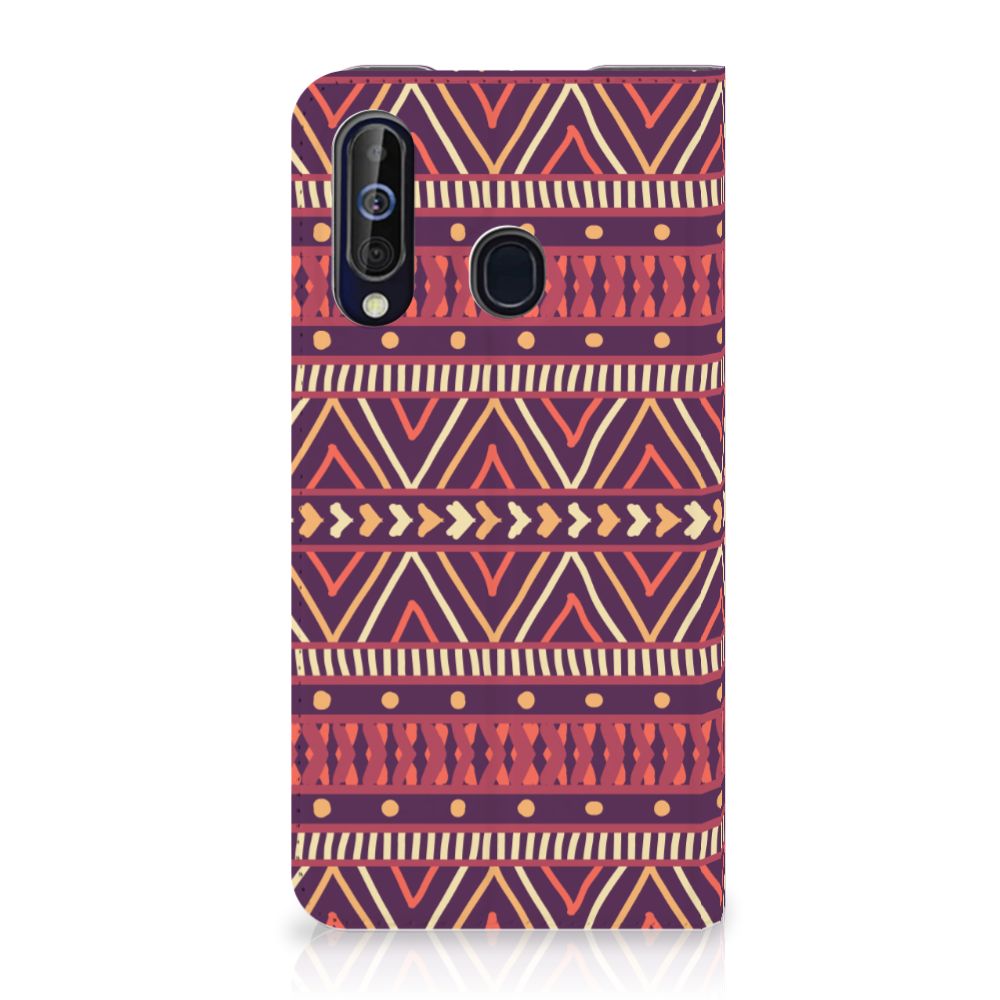 Samsung Galaxy A60 Hoesje met Magneet Aztec Paars