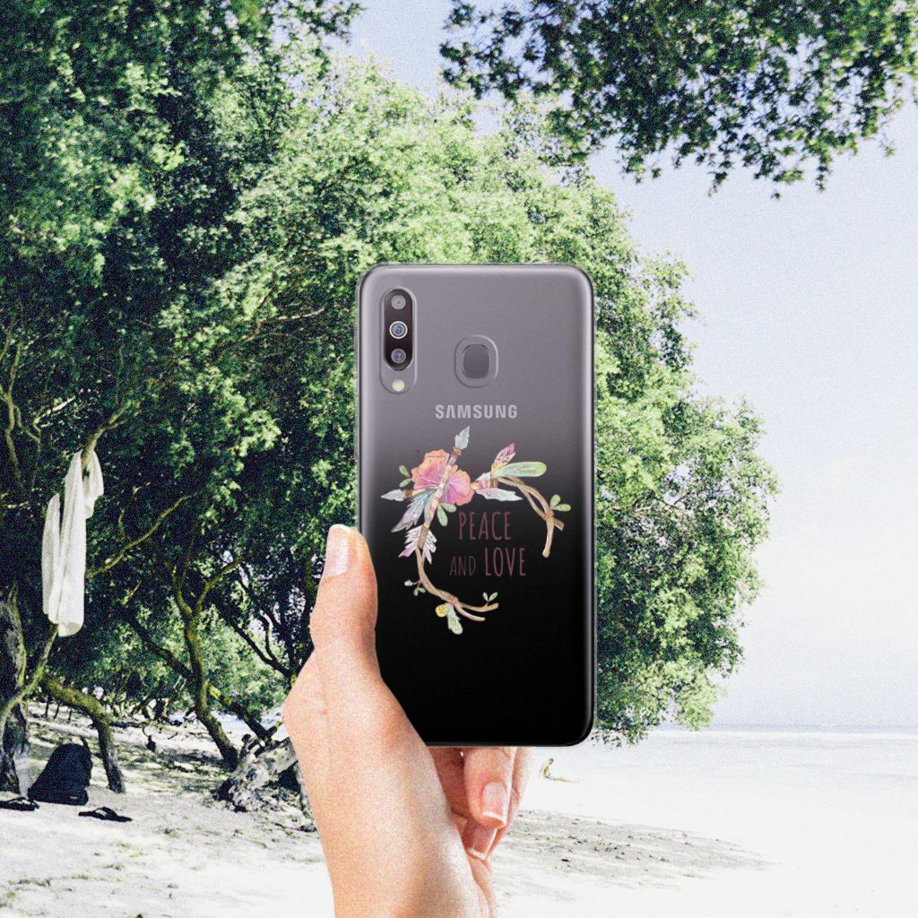 Samsung Galaxy M30 Telefoonhoesje met Naam Boho Text