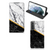 Samsung Galaxy S21 FE Standcase Marmer Wit Zwart - Origineel Cadeau Man - B2C Telecom
