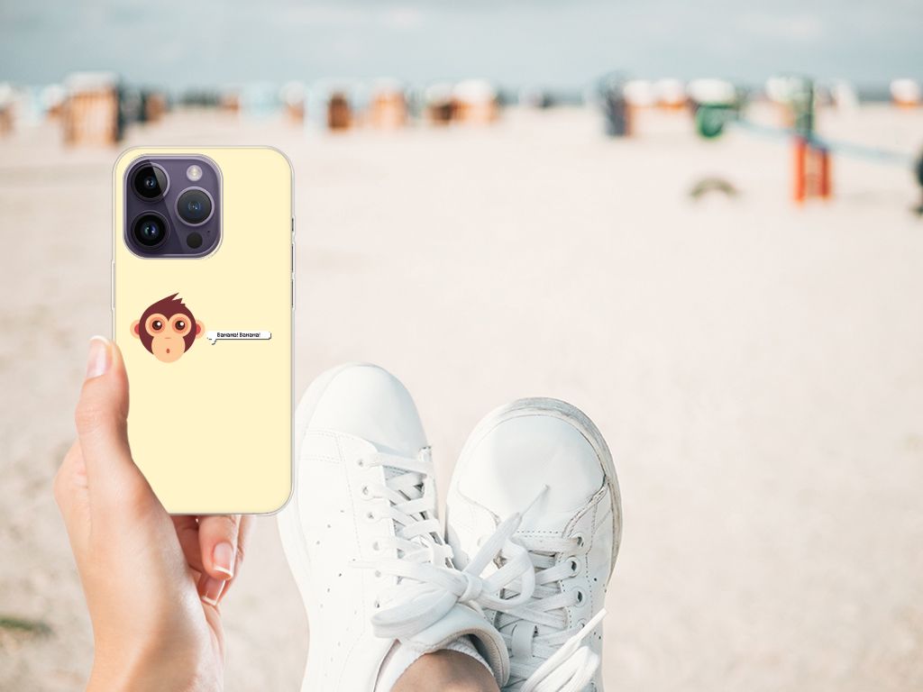 Apple iPhone 14 Pro Telefoonhoesje met Naam Monkey B2C Telecom