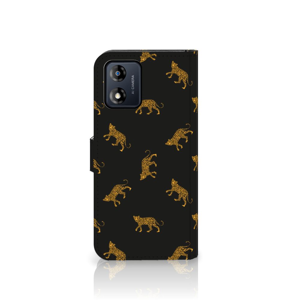 Telefoonhoesje met Pasjes voor Motorola Moto E13 4G Leopards