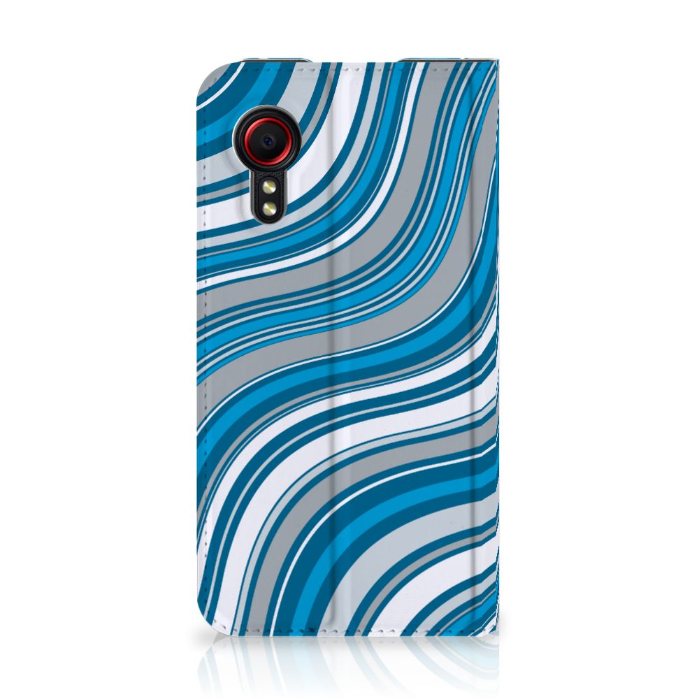 Samsung Galaxy Xcover 5 Hoesje met Magneet Waves Blue - B2C Telecom