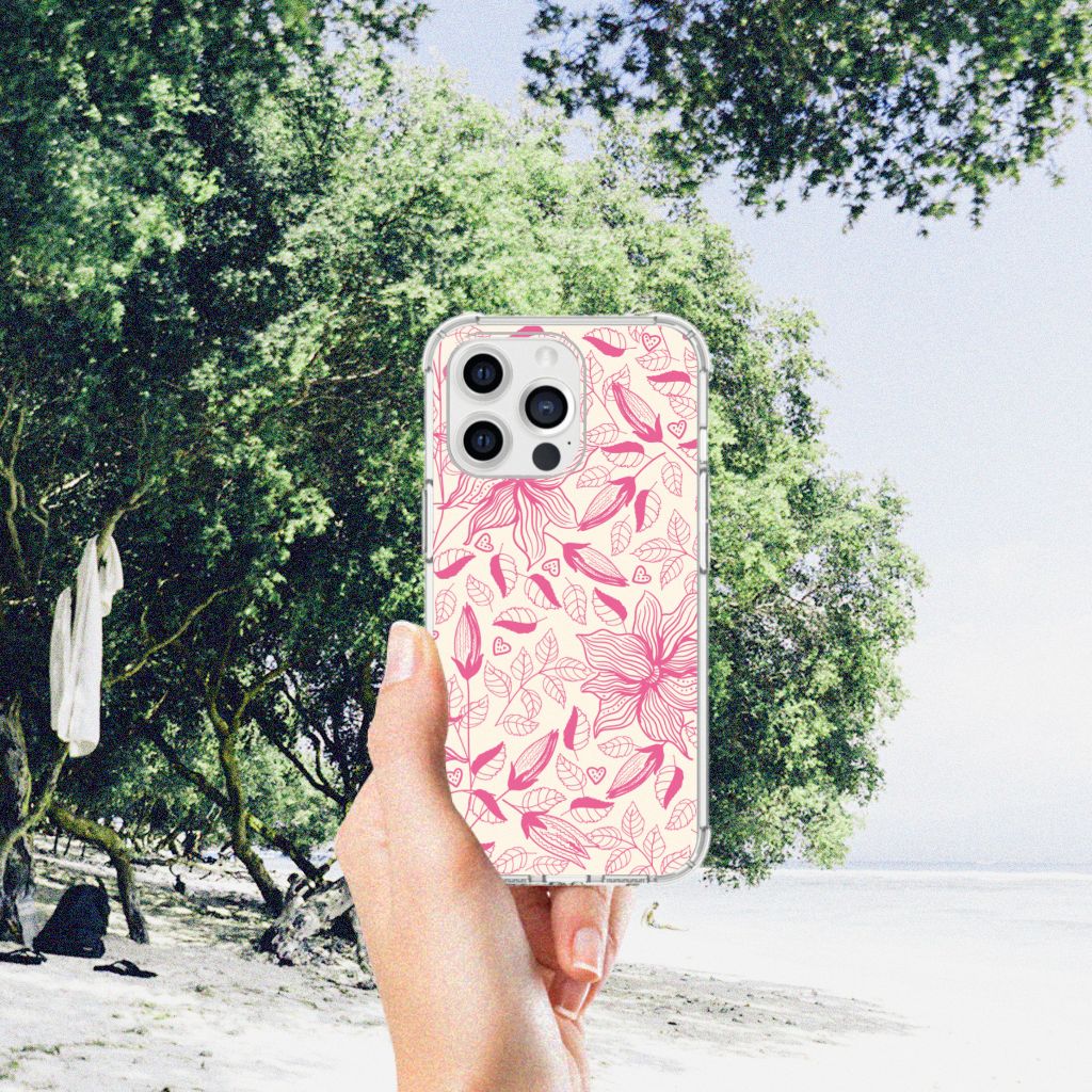 iPhone 13 Pro Max Case Pink Flowers - B2C Telecom