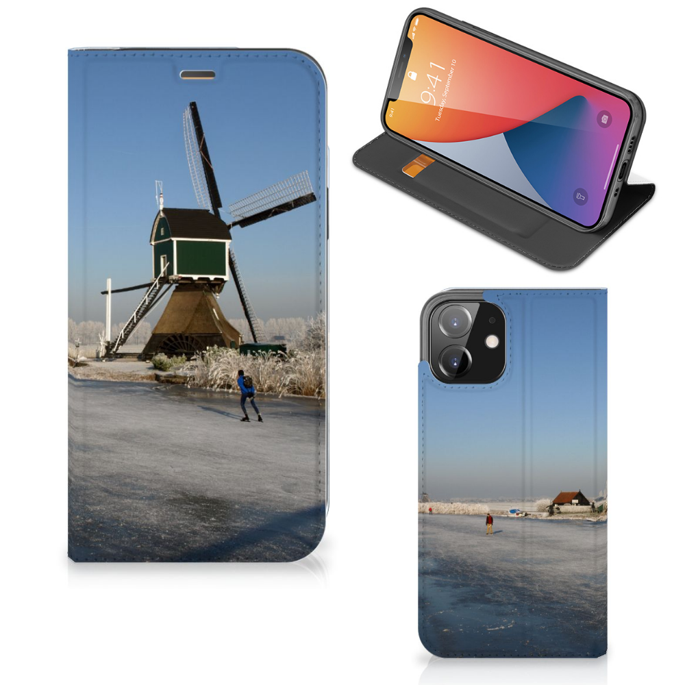 iPhone 12 | iPhone 12 Pro Book Cover Schaatsers - B2C Telecom