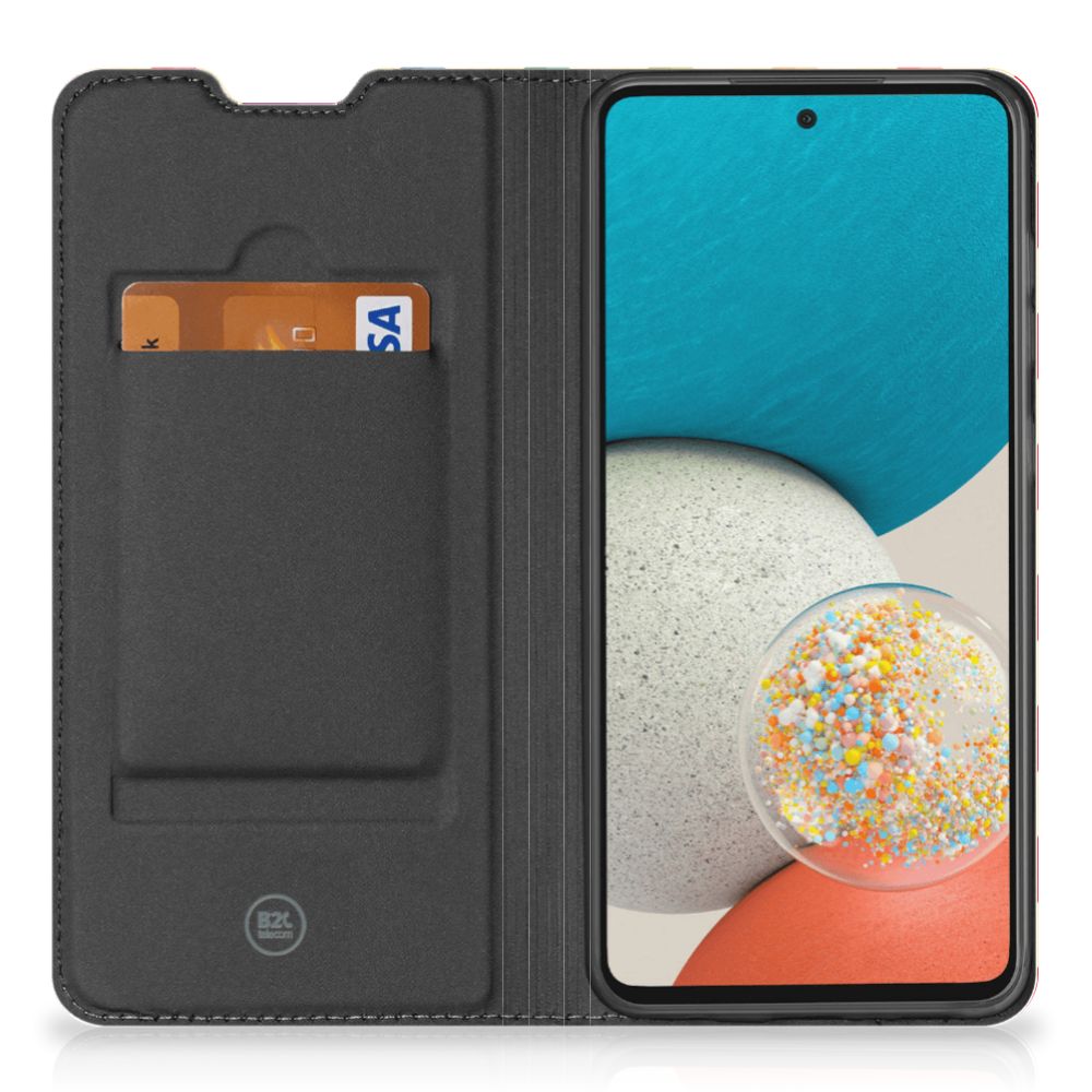 Samsung Galaxy A73 Hoesje met Magneet Zigzag Multi Color - B2C Telecom