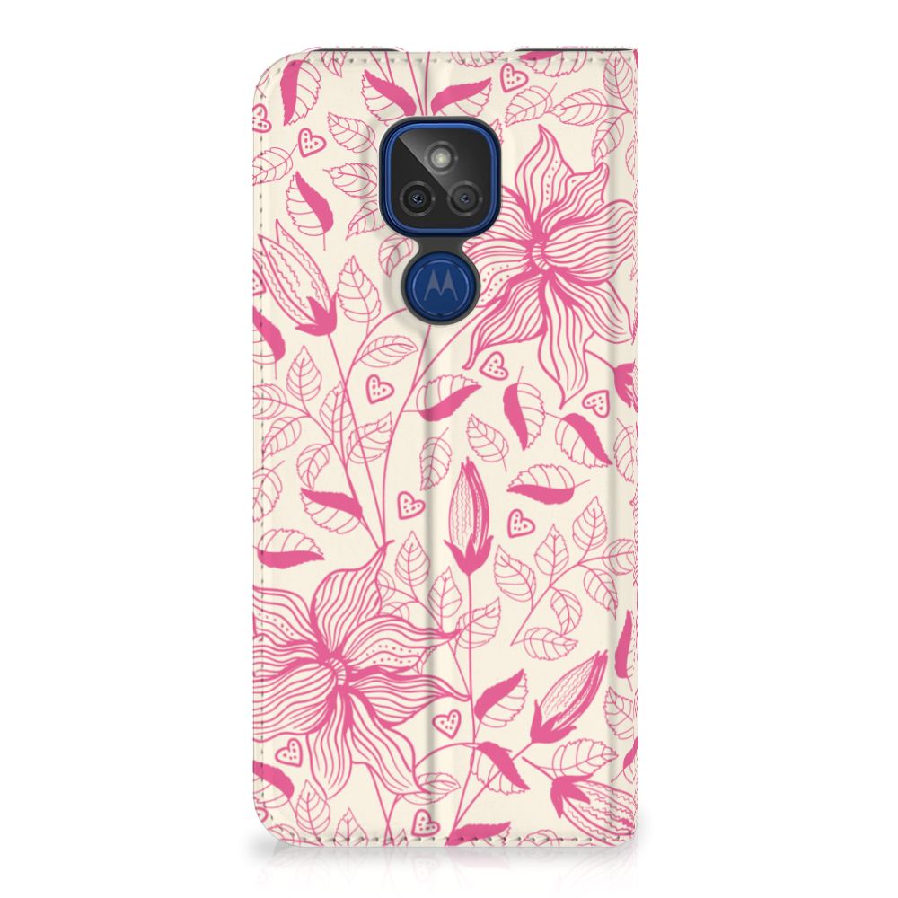 Motorola Moto G9 Play Smart Cover Pink Flowers - B2C Telecom