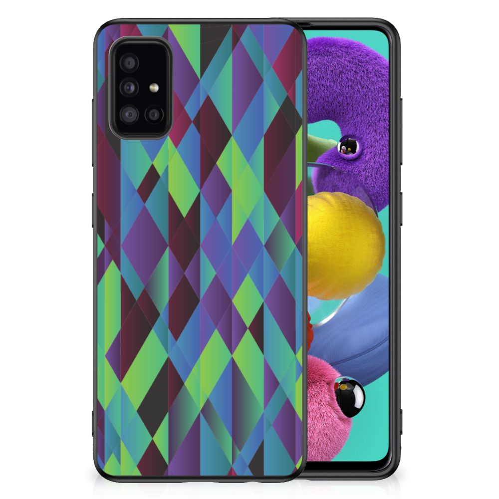 Samsung Galaxy A51 Grip Case Abstract Green Blue