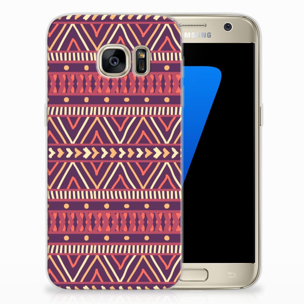 Samsung Galaxy S7 TPU bumper Aztec Paars