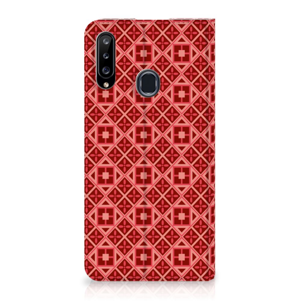 Samsung Galaxy A20s Hoesje met Magneet Batik Rood - B2C Telecom