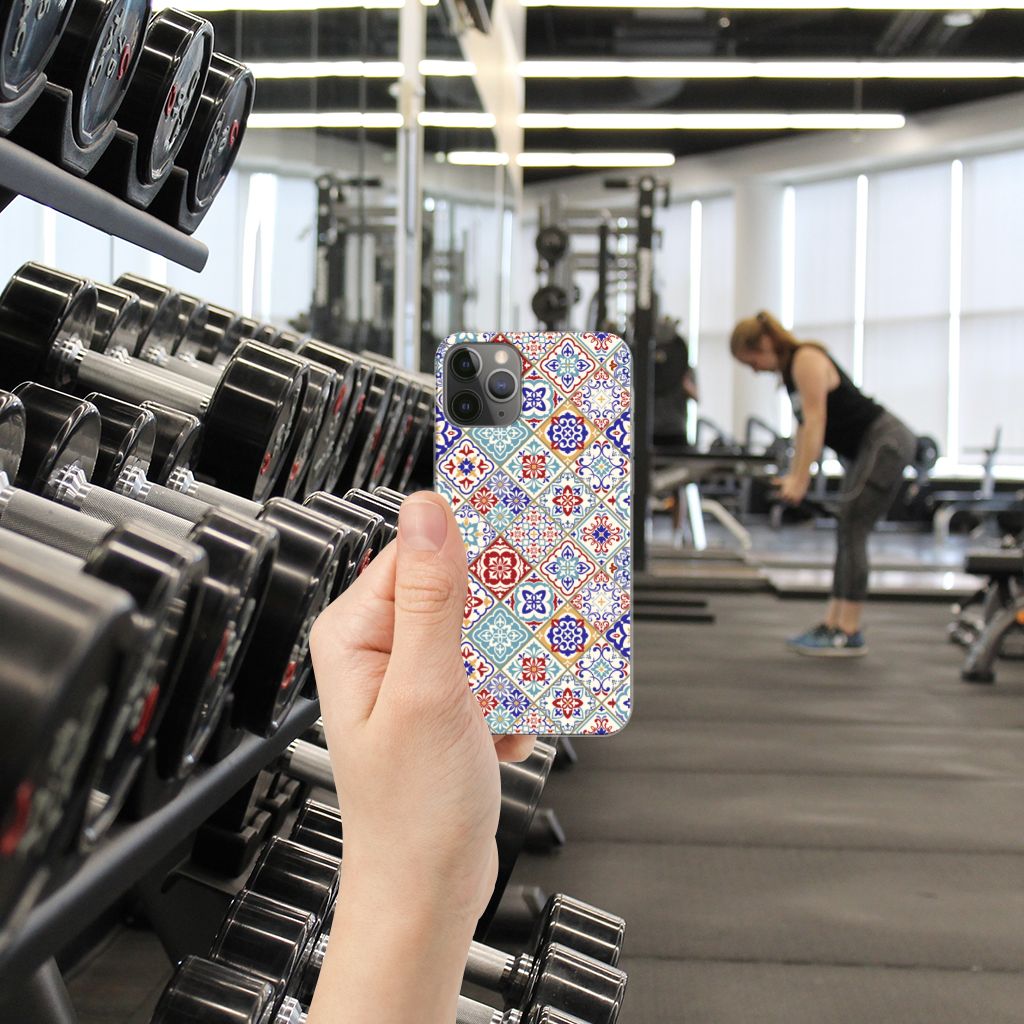 Apple iPhone 11 Pro TPU Siliconen Hoesje Tiles Color