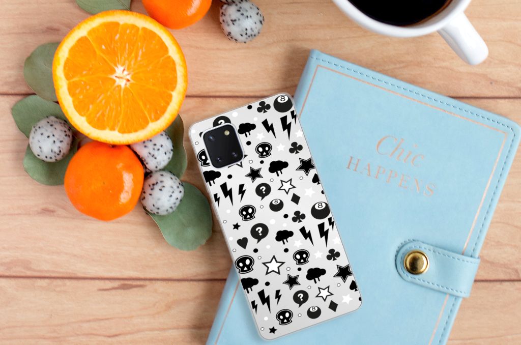 Silicone Back Case Samsung Galaxy Note 10 Lite Silver Punk B2C Telecom