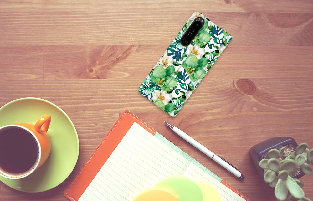 Sony Xperia 1 III Smart Cover Orchidee Groen - B2C Telecom