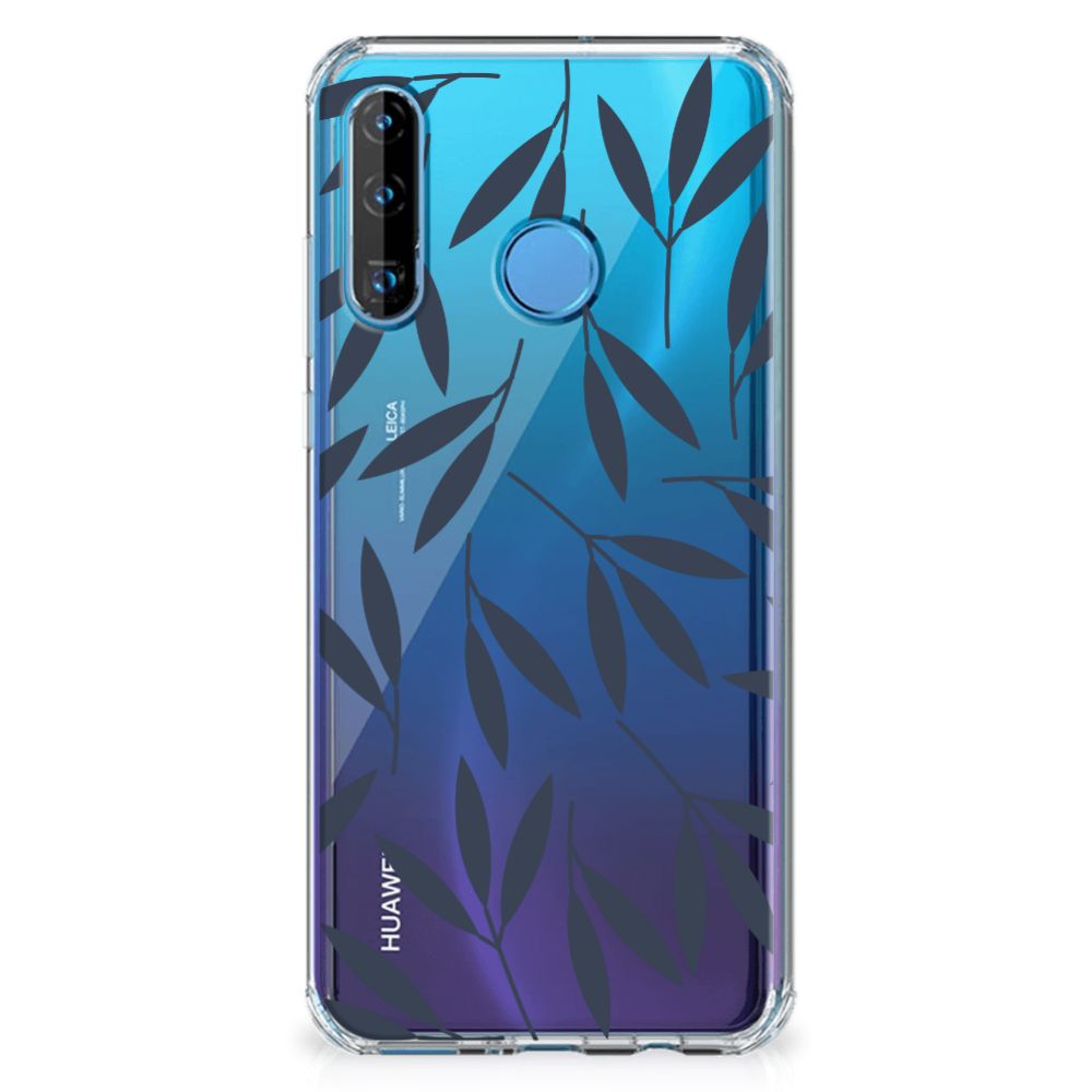 Huawei P30 Lite Case Leaves Blue