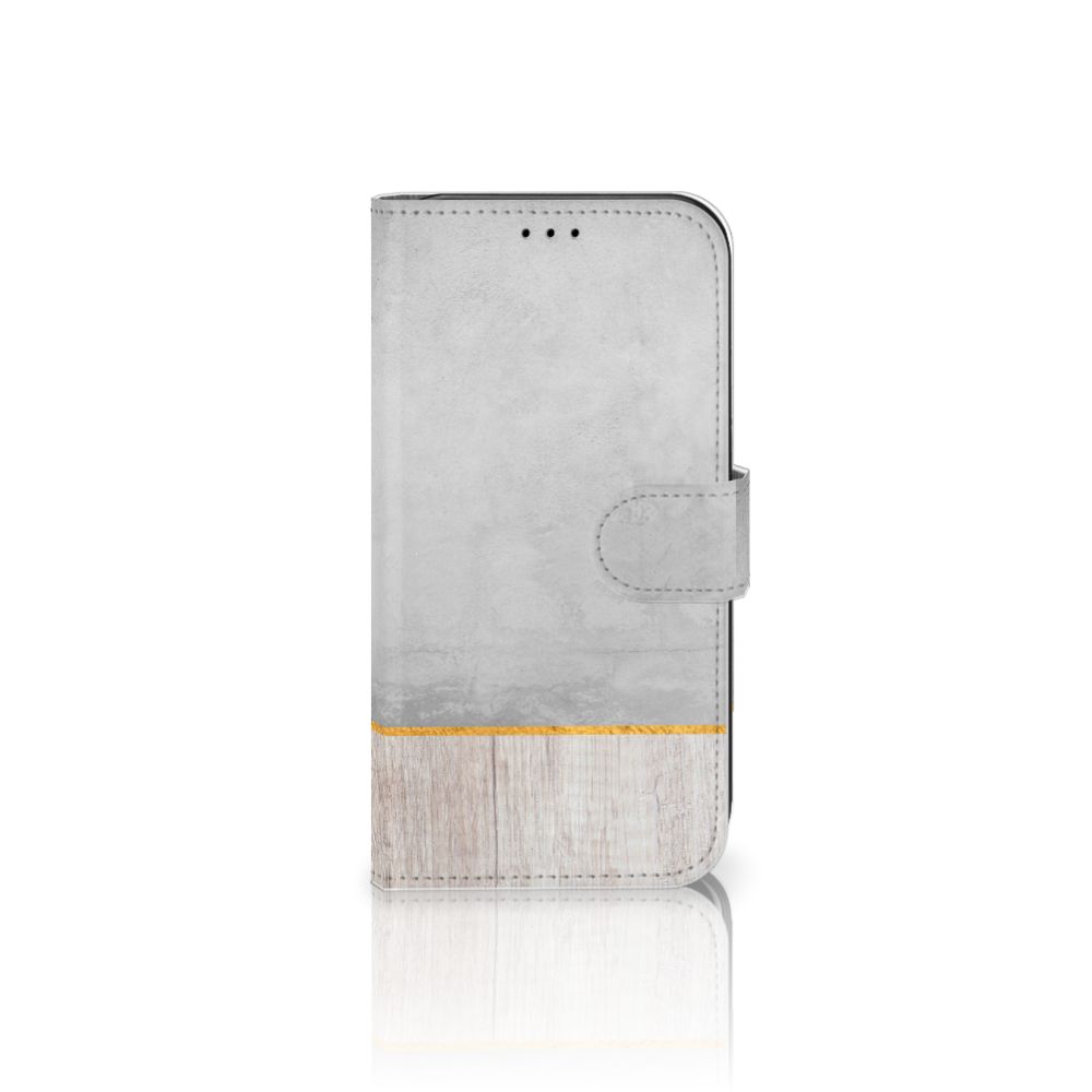 Apple iPhone 11 Book Style Case Wood Concrete