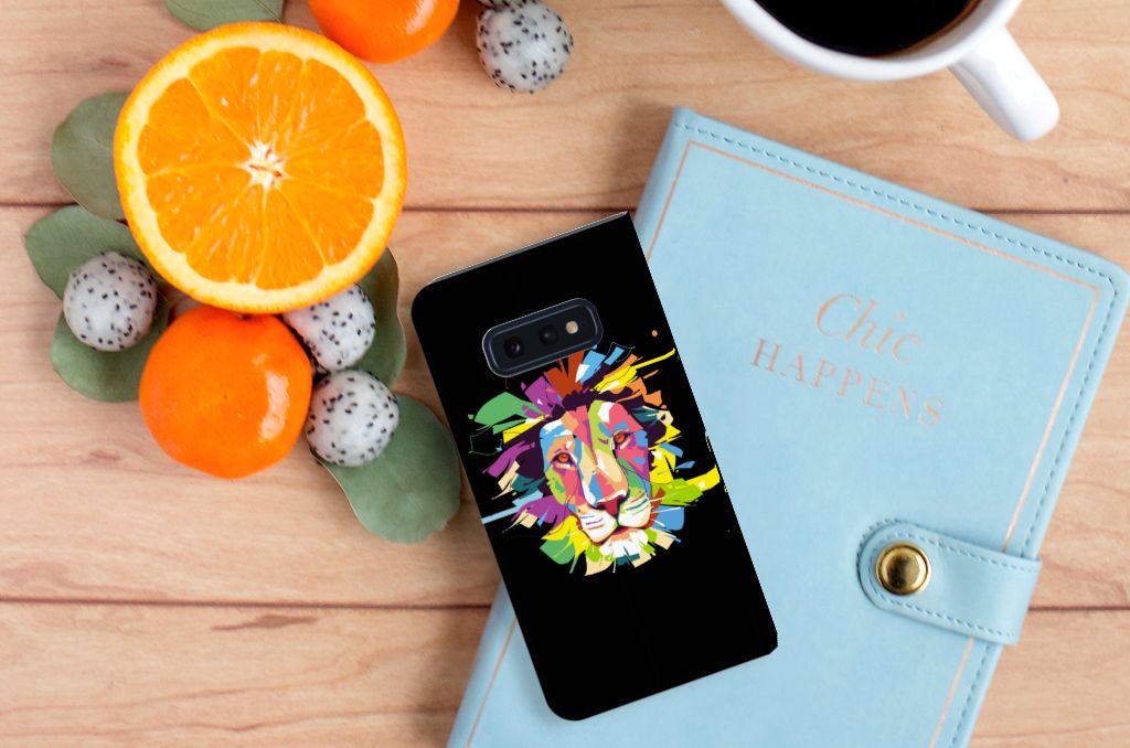 Samsung Galaxy S10e Magnet Case Lion Color