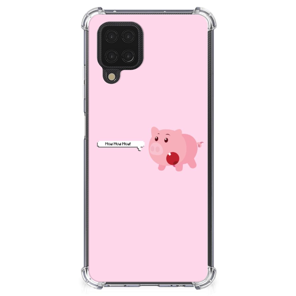 Samsung Galaxy A12 Stevig Bumper Hoesje Pig Mud