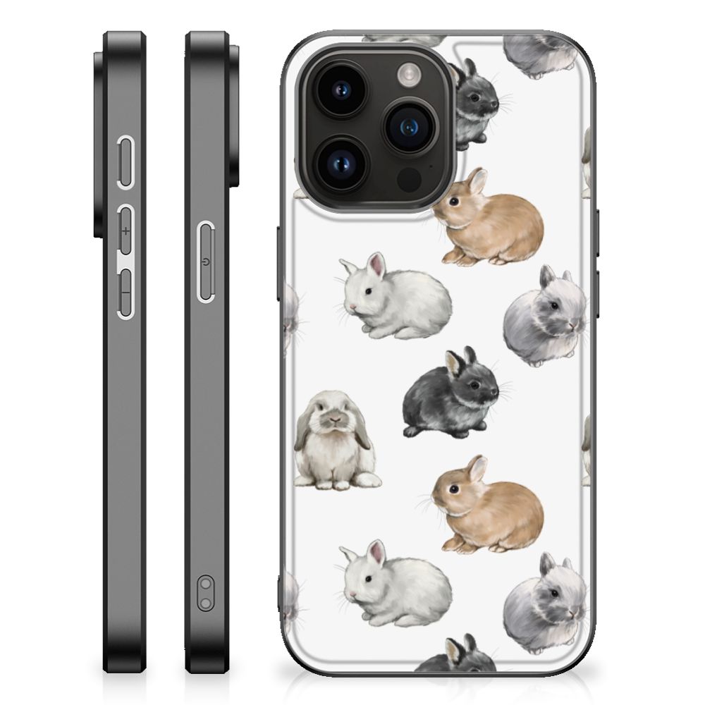 Dierenprint Telefoonhoesje voor iPhone 15 Pro Max Konijntjes B2C Telecom