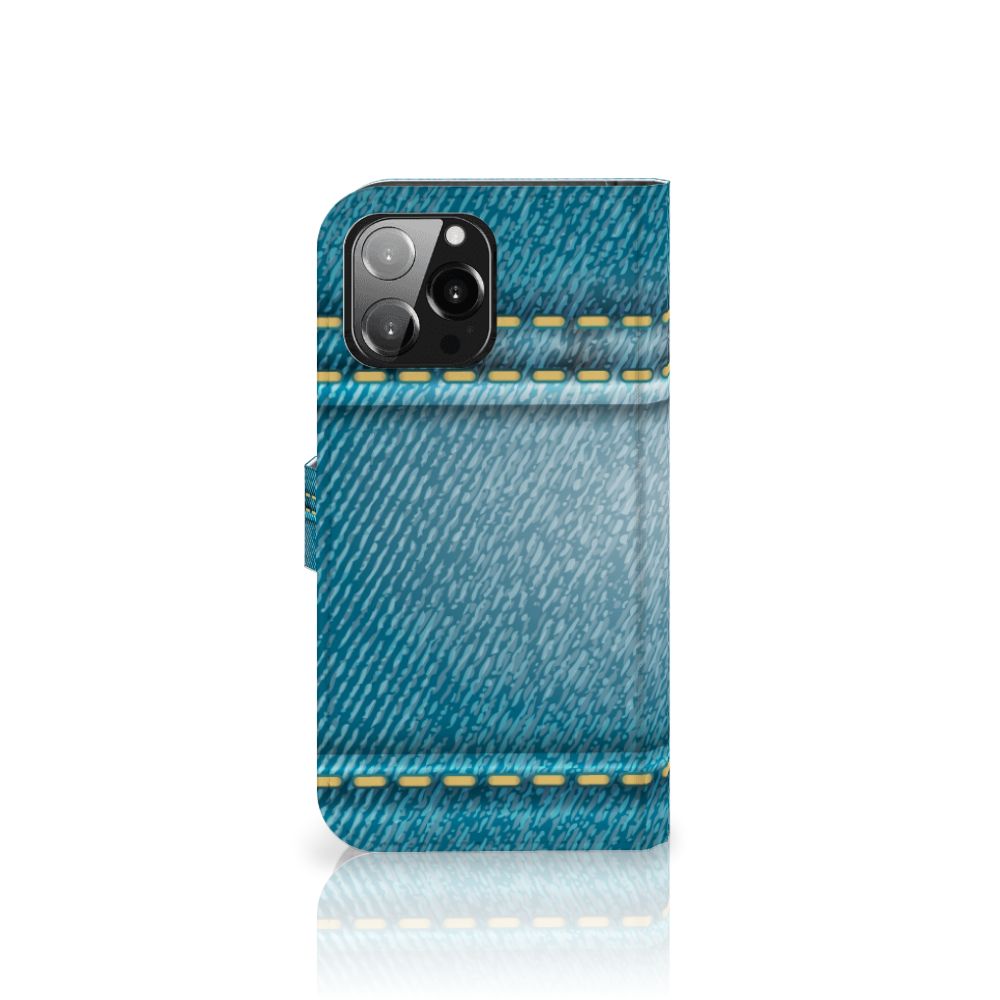 iPhone 13 Pro Max Wallet Case met Pasjes Jeans