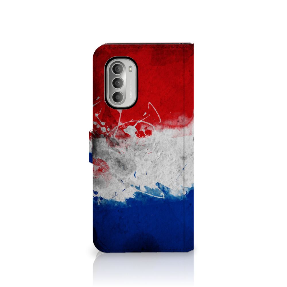 Motorola Moto G51 5G Bookstyle Case Nederland met design van de Nederlandse vlag.