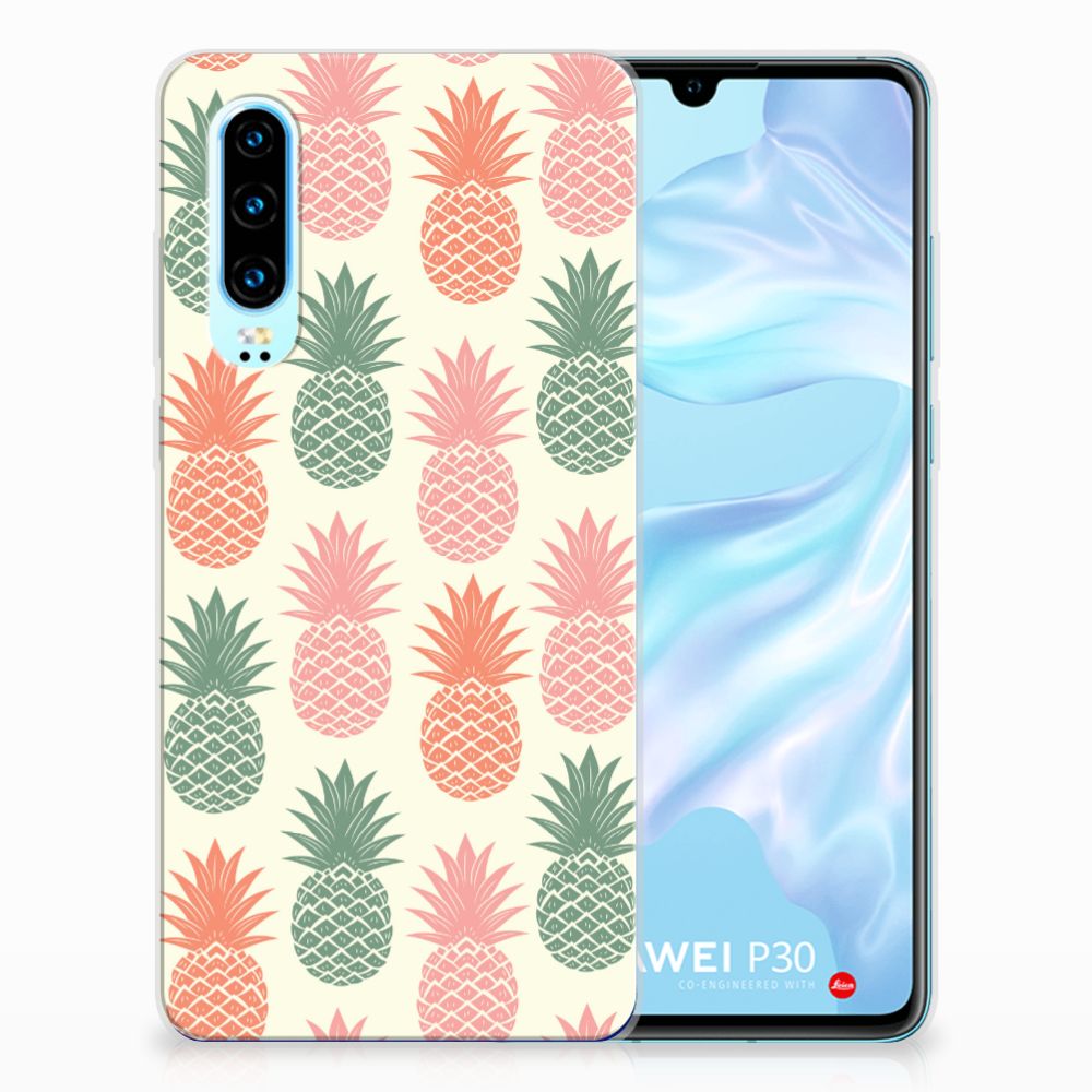 Huawei P30 Siliconen Case Ananas