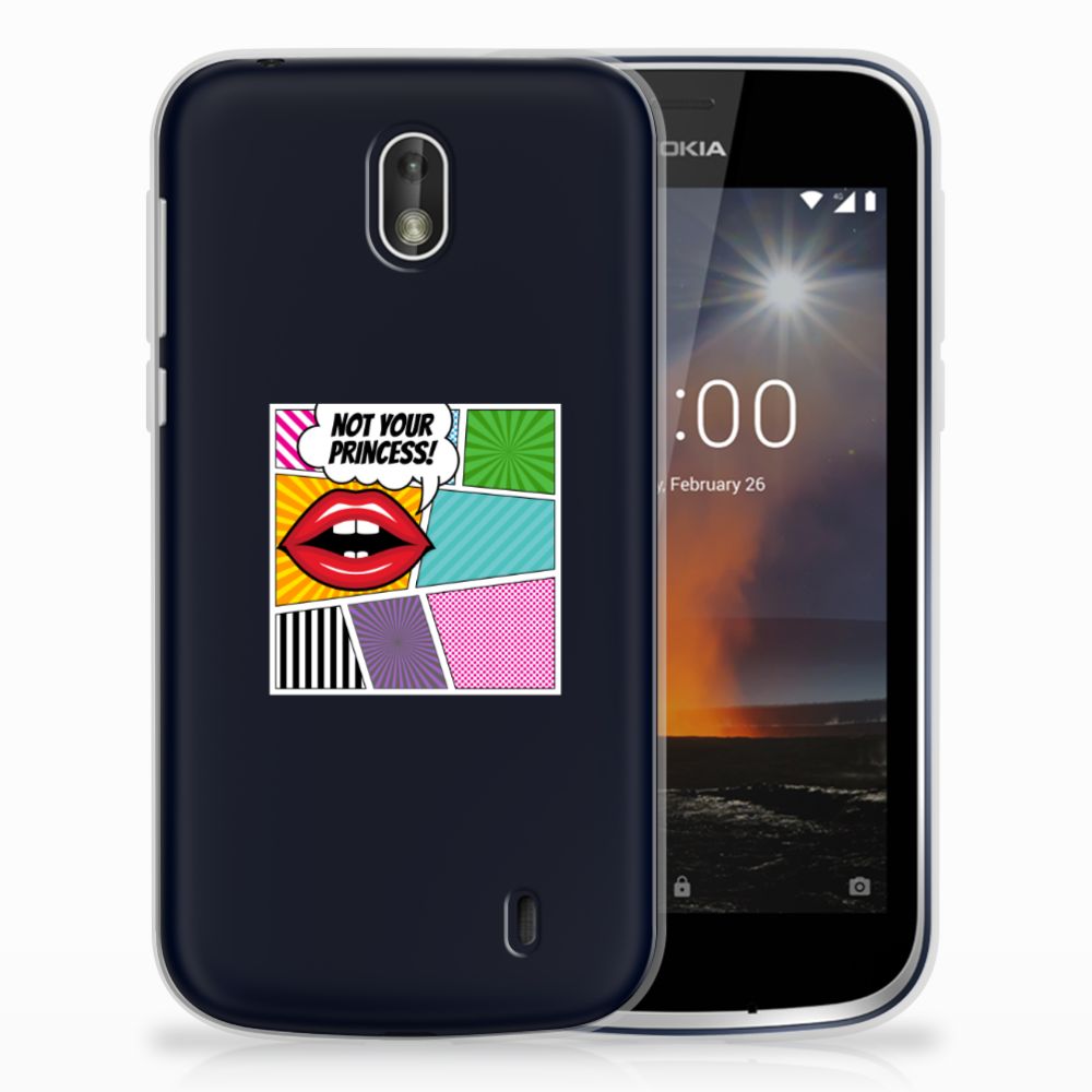 Nokia 1 Silicone Back Cover Popart Princess