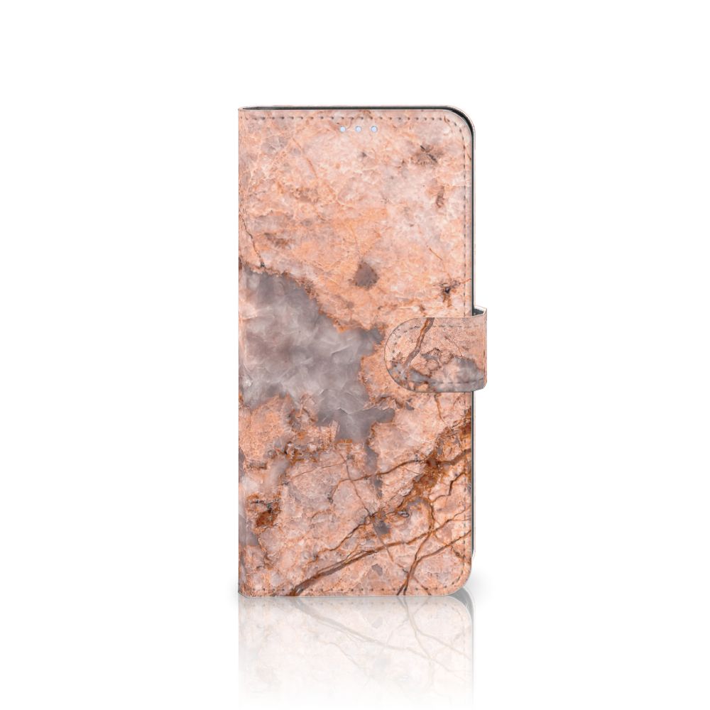 Motorola Moto G100 Bookcase Marmer Oranje