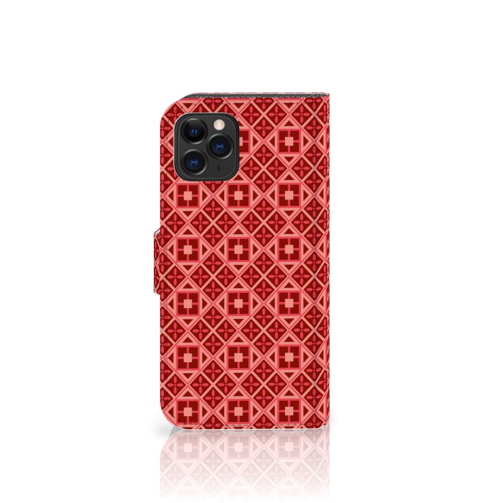 Apple iPhone 11 Pro Telefoon Hoesje Batik Rood