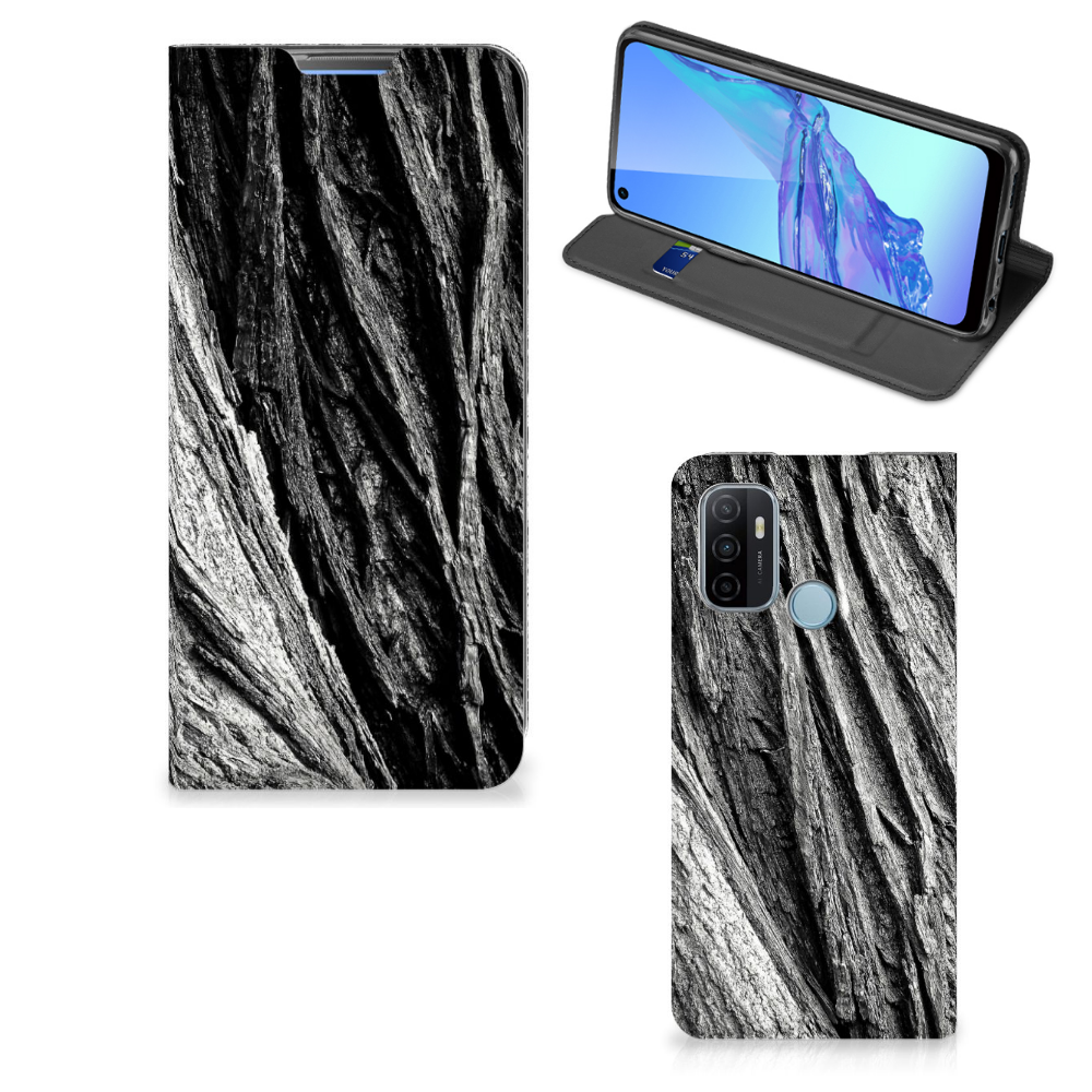 Book Wallet Case OPPO A53 | A53s Boomschors Grijs - B2C Telecom