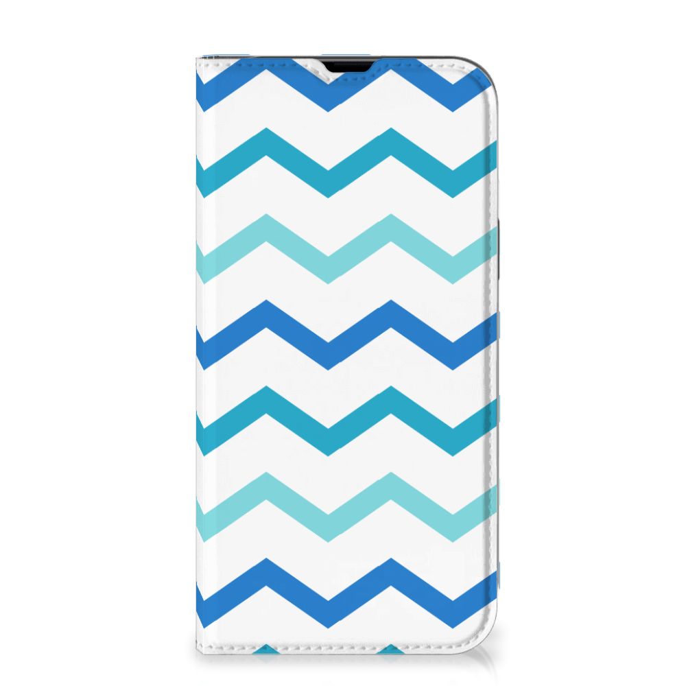 iPhone 13 Pro Max Hoesje met Magneet Zigzag Blauw - B2C Telecom