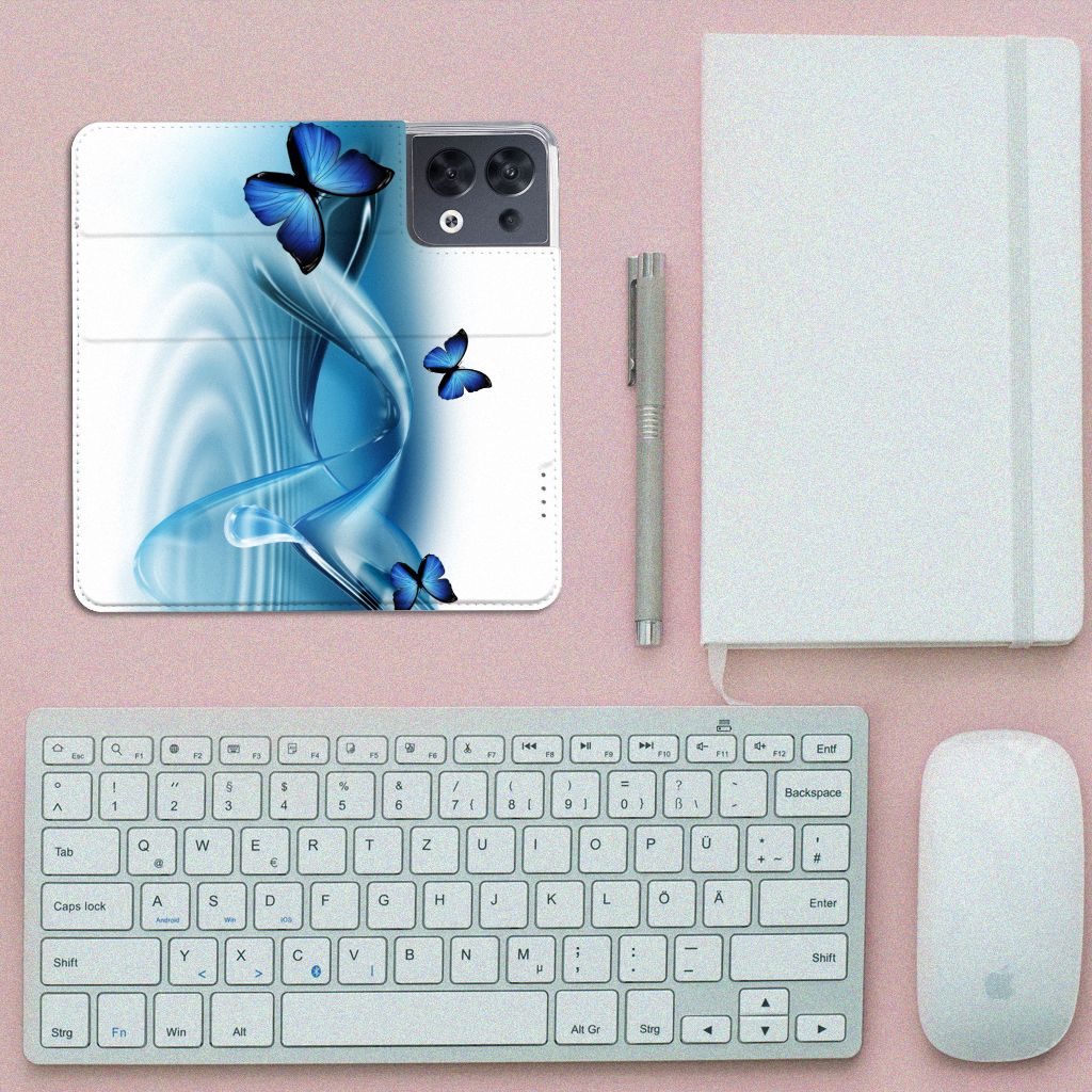 OPPO Reno8 Hoesje maken Vlinders - B2C Telecom