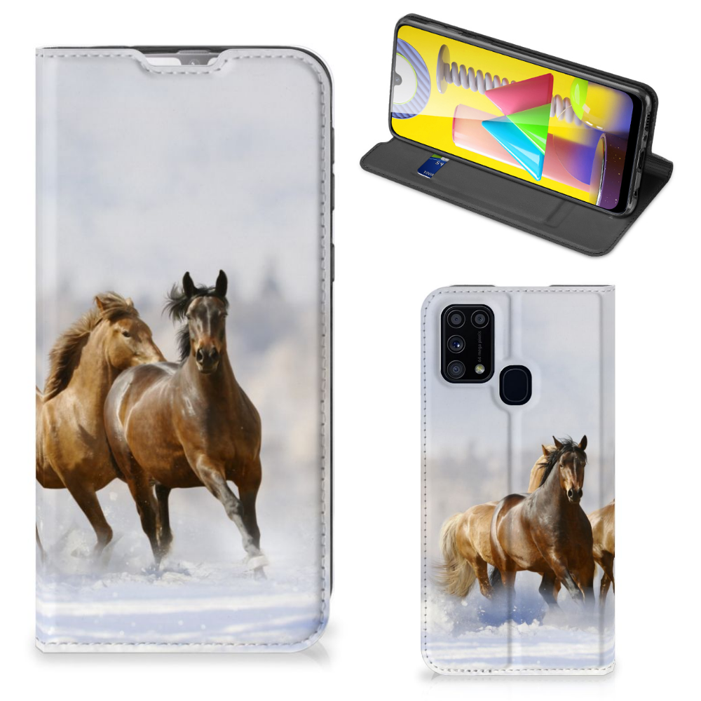 Samsung Galaxy M31 Hoesje maken Paarden - B2C Telecom