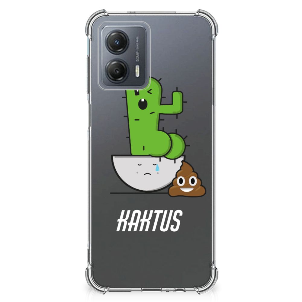 Motorola Moto G53 Stevig Bumper Hoesje Cactus Poo