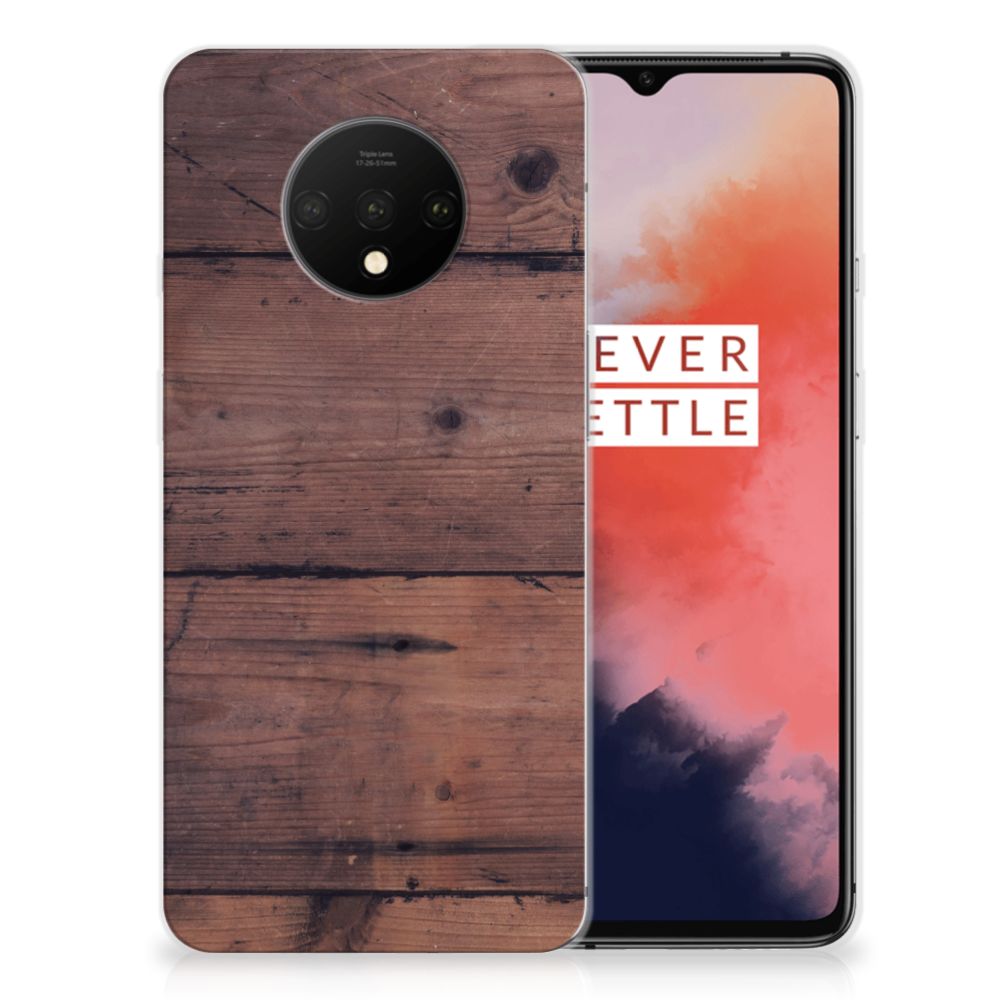 OnePlus 7T Bumper Hoesje Old Wood