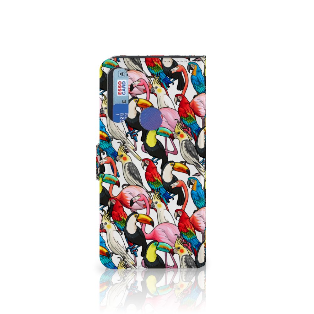 Alcatel 1S 2020 Telefoonhoesje met Pasjes Birds