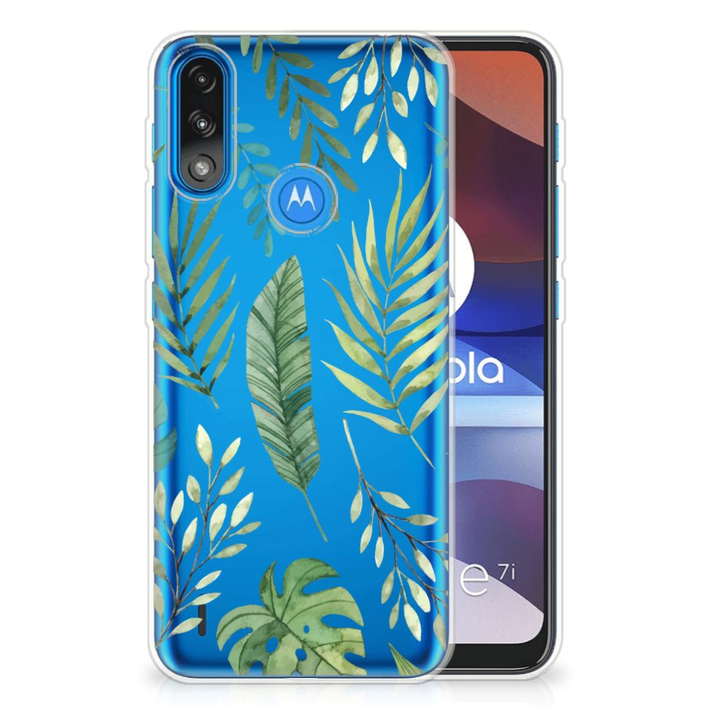 Motorola Moto E7/E7i Power TPU Case Leaves